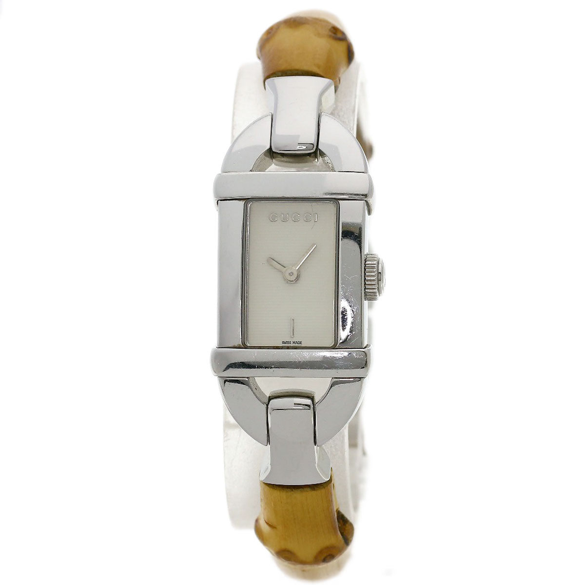 GUCCI Watches Quartz 6800L Stainless Steel Silver Bamboo Silver dial