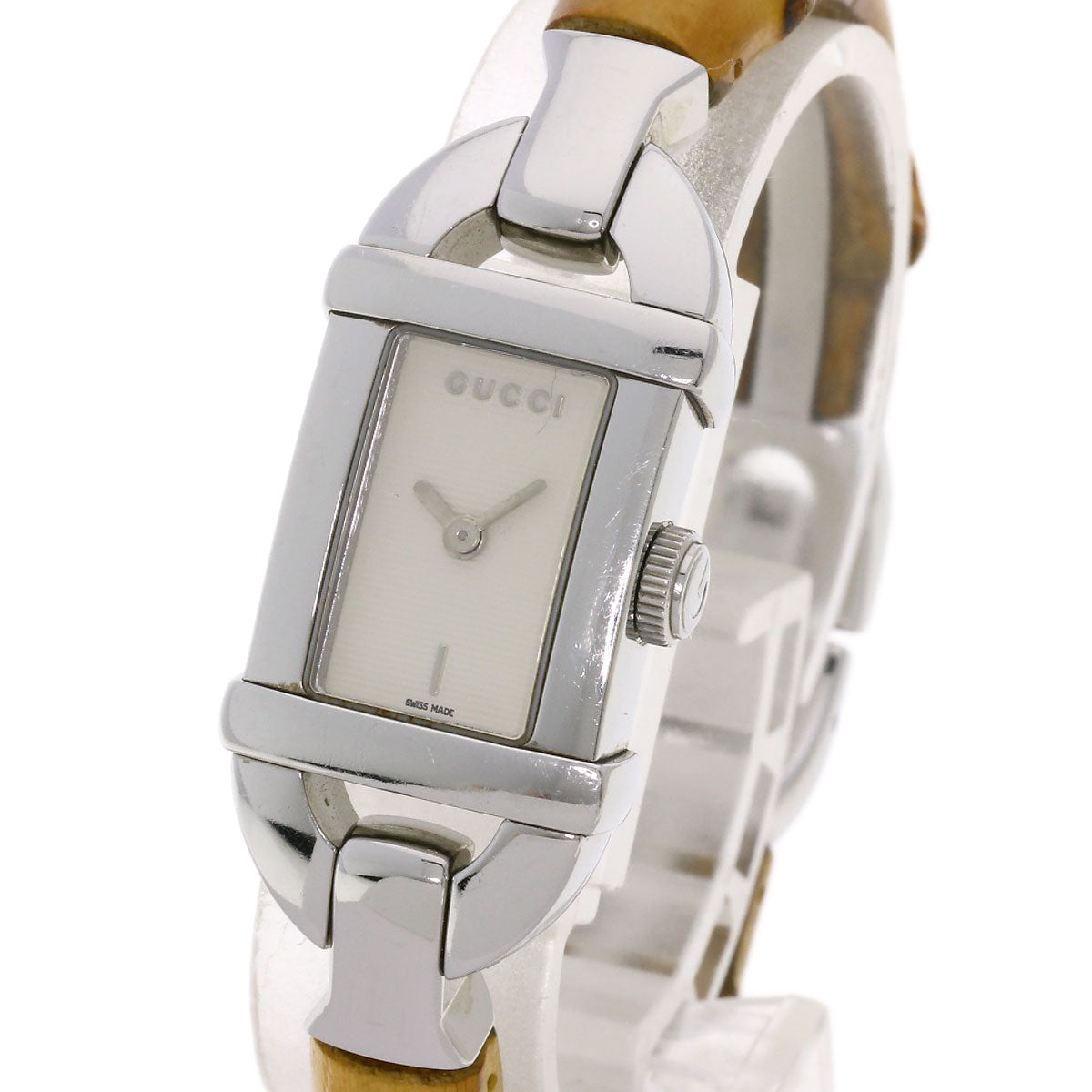 GUCCI Watches Quartz 6800L Stainless Steel Silver Bamboo Silver dial