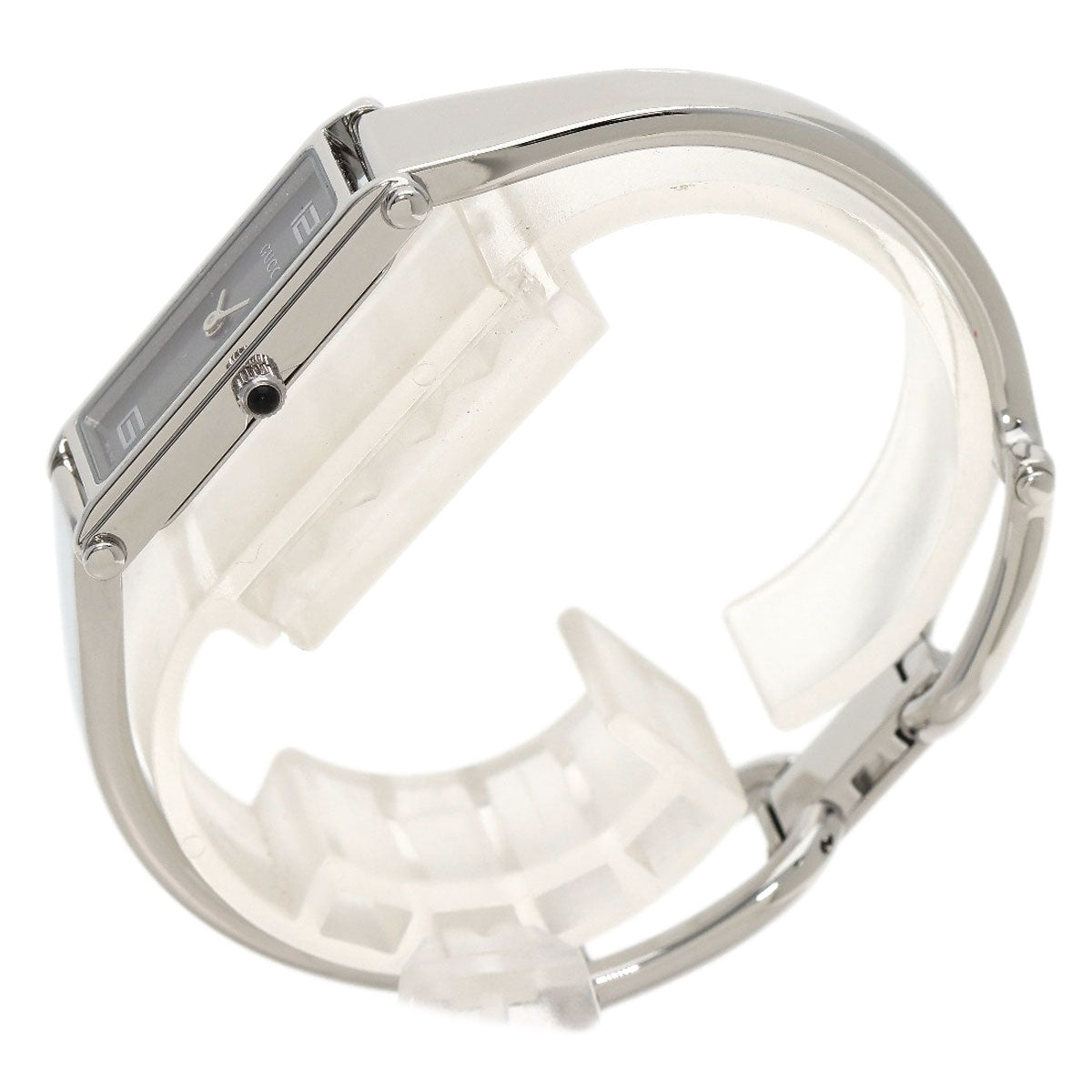 GUCCI Watches Quartz 1500L Stainless Steel , Stainless Steel Silver Square face Silver dial Women