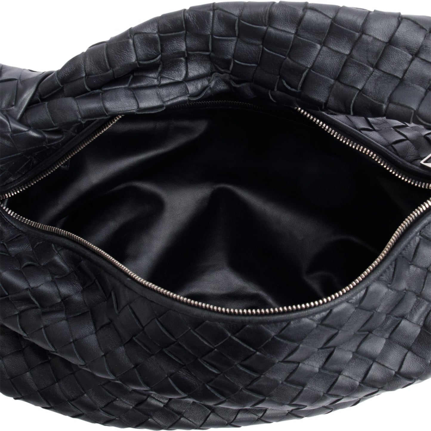 Bottega Veneta 2023 Black Intrecciato Leather Small Jodie Bag