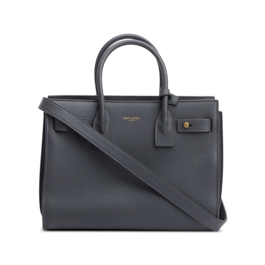 Saint Laurent 2022 Grey Grained Leather Baby Sac De Jour