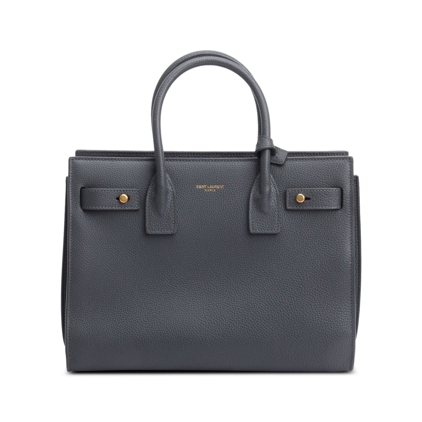 Saint Laurent 2022 Grey Grained Leather Baby Sac De Jour