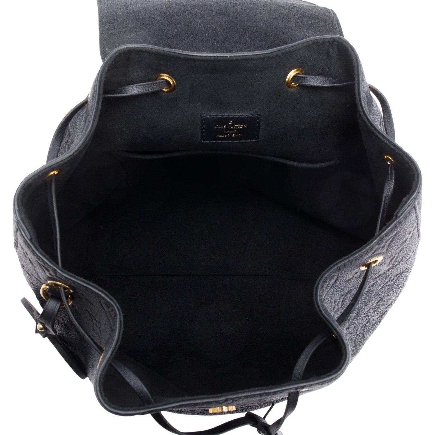 Louis Vuitton 2021 Black Monogram Empreinte Montsouris Backpack