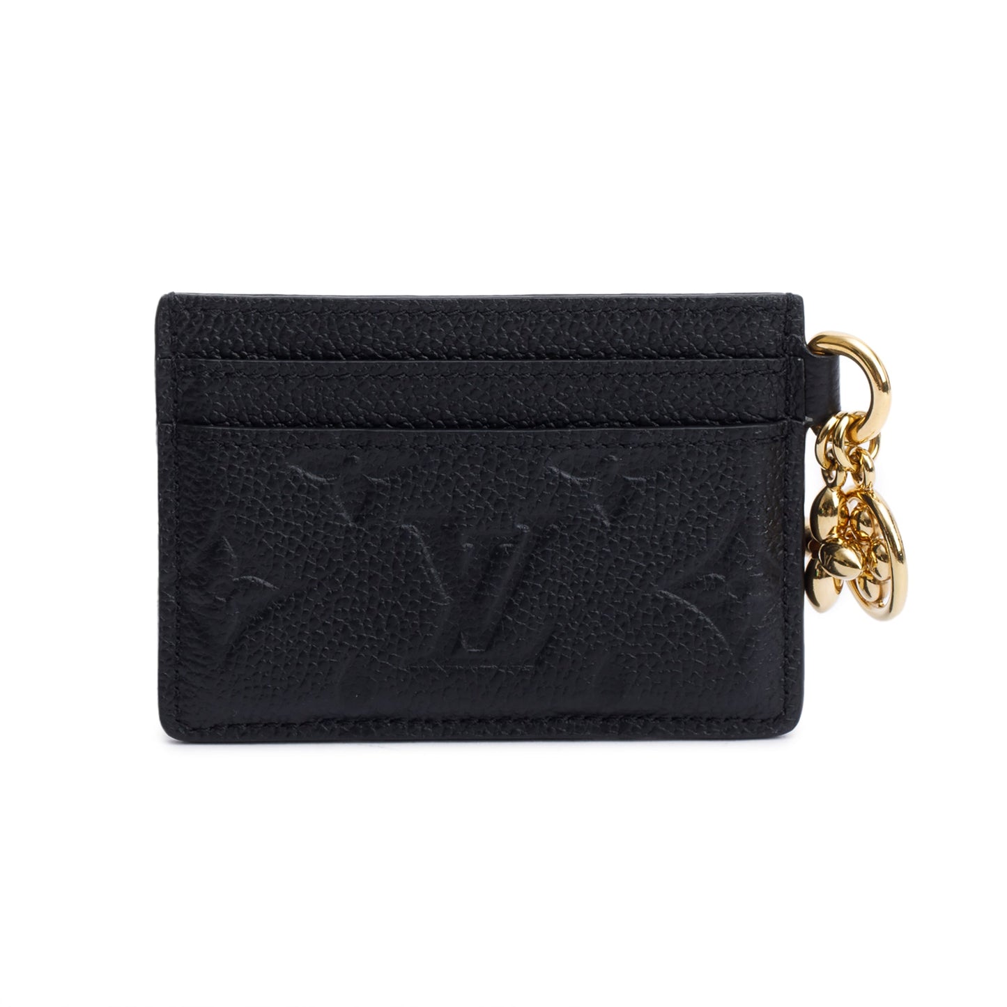 Louis Vuitton Black Monogram Empreinte LV Charms Card Holder