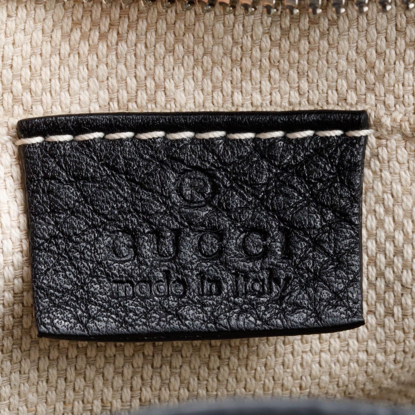 Gucci Black Pebbled Calfskin Leather Studded Small Soho Disco Bag