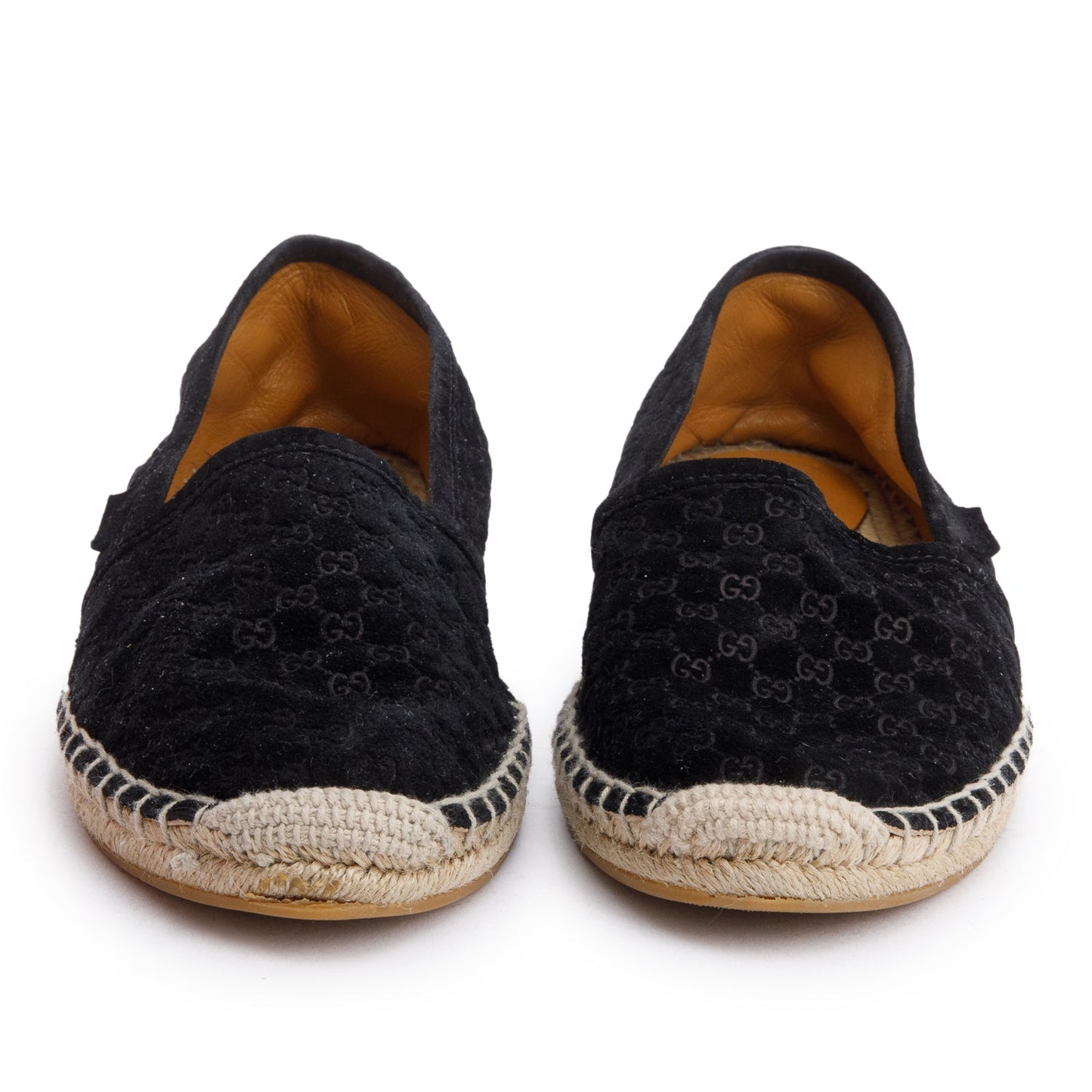 Gucci Black Micro GG Suede Espadrille, Size 37
