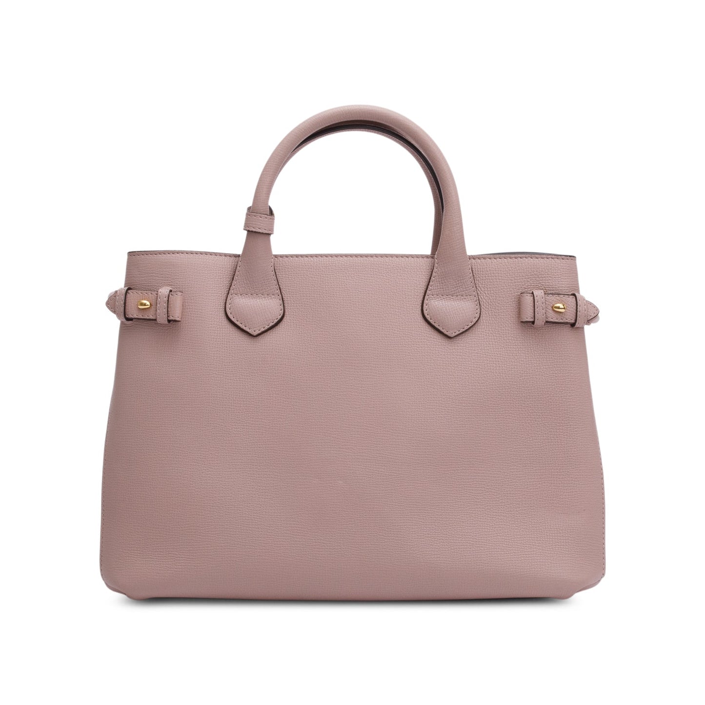 Burberry Pink Calfskin Leather House Check Medium Banner Tote