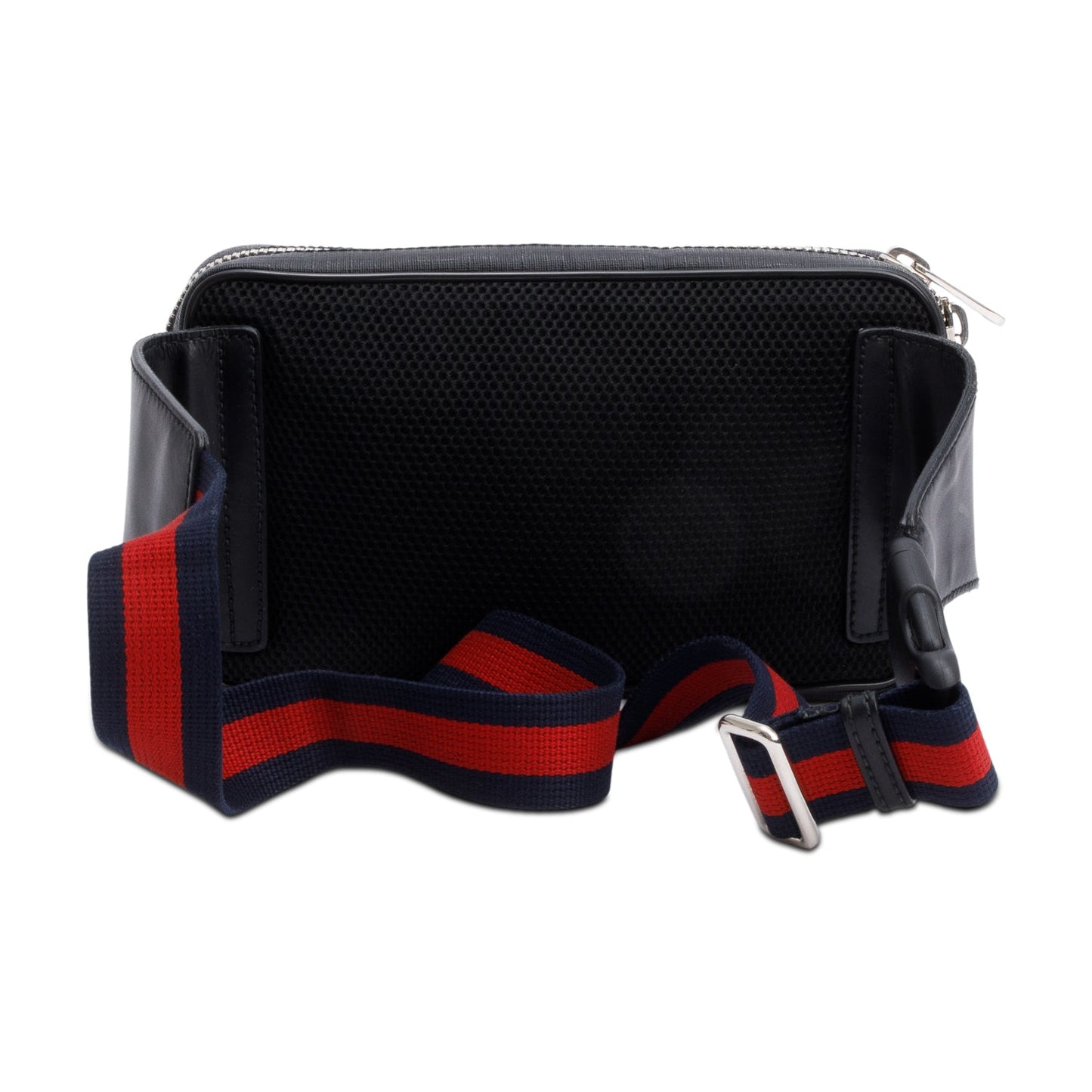 Gucci Black GG Supreme Belt Bag with Zip Pocket