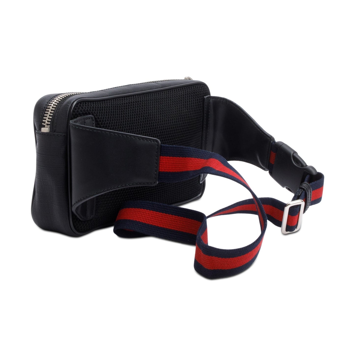 Gucci Black GG Supreme Belt Bag with Zip Pocket