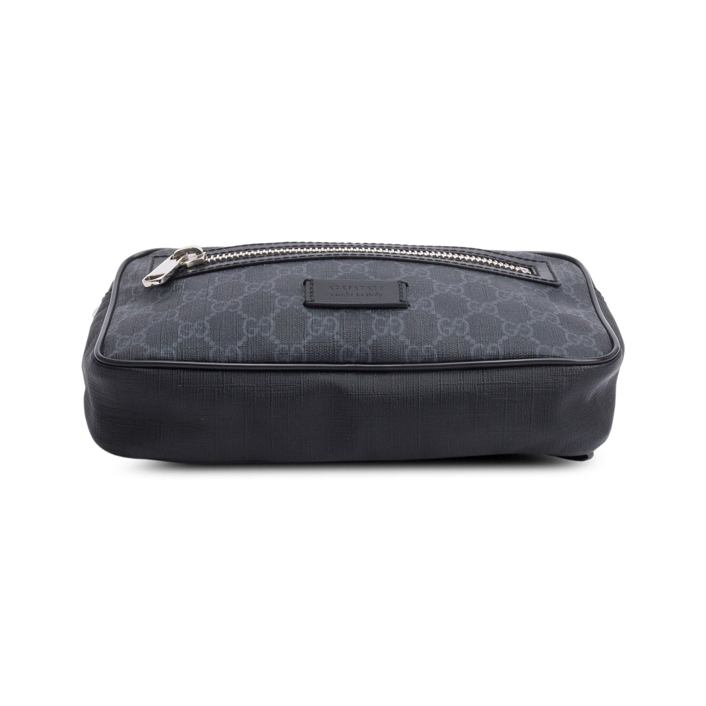 Gucci Black GG Supreme Belt Bag with Zip Pocket