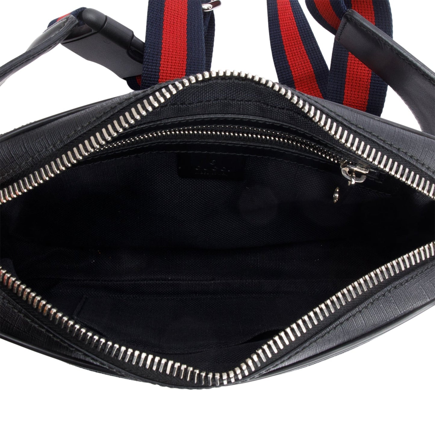 Gucci Black GG Supreme Belt Bag with Zip Pocket