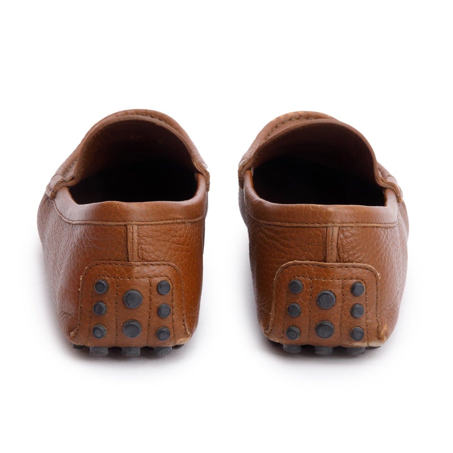 Gucci Brown Leather Horsebit Accent Loafers, Size 37
