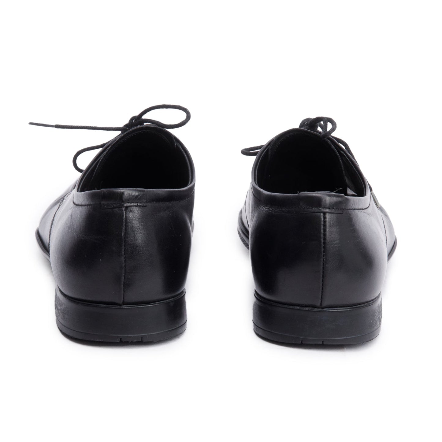 Prada Black Leather Laced Oxford Men's Shoes, Size 7