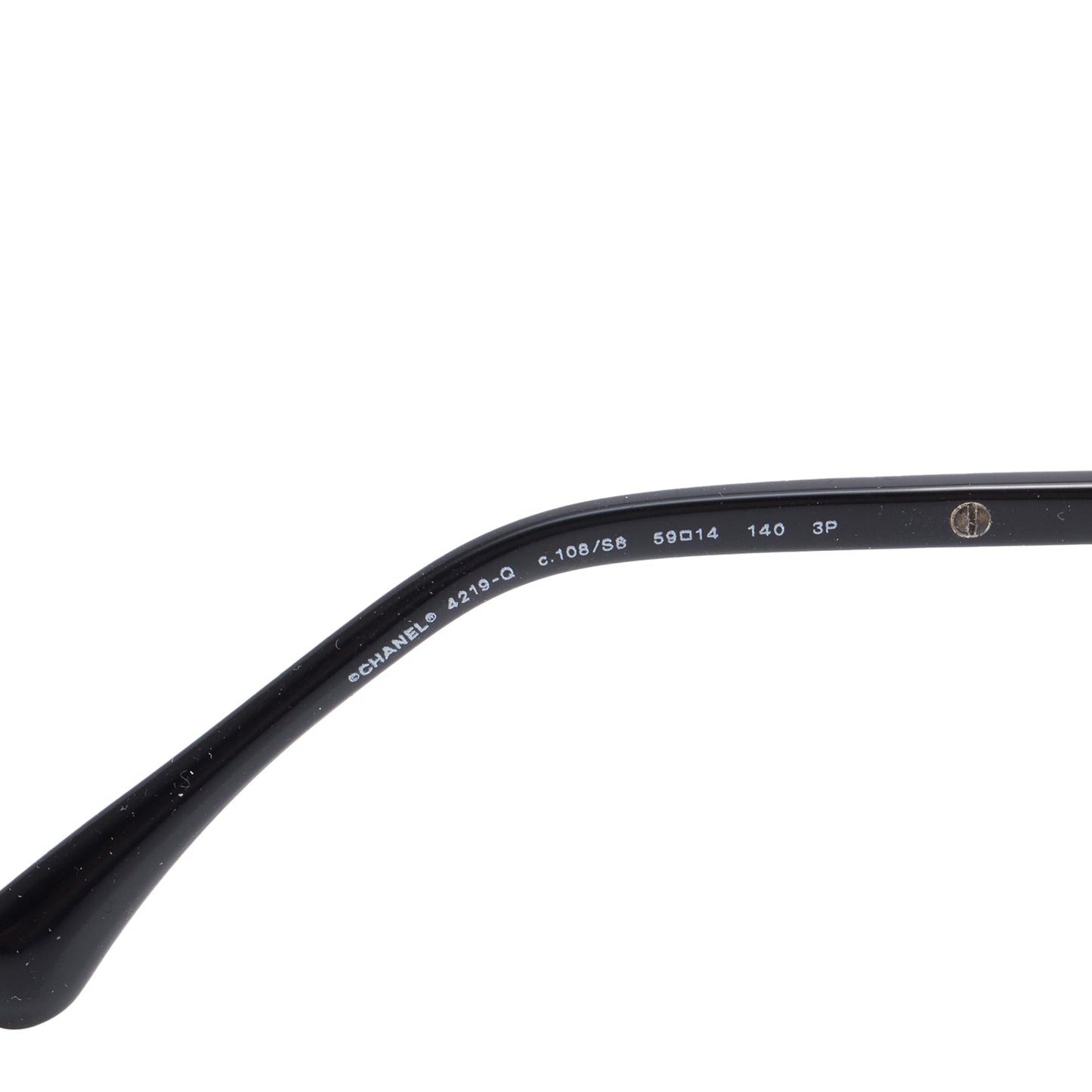 Chanel 4219-Q Gun-Metal Chain-Link Accent Aviator Sunglasses