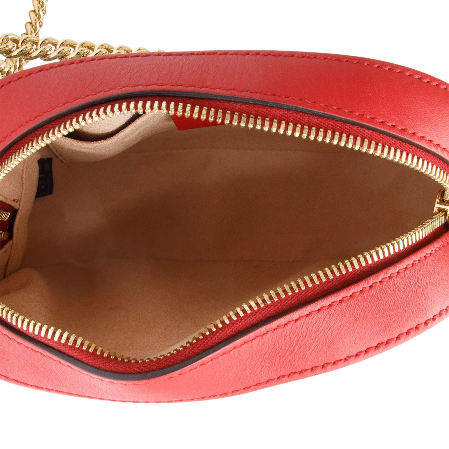 Gucci GG Supreme Red Leather Blooms Chain Crossbody Bag