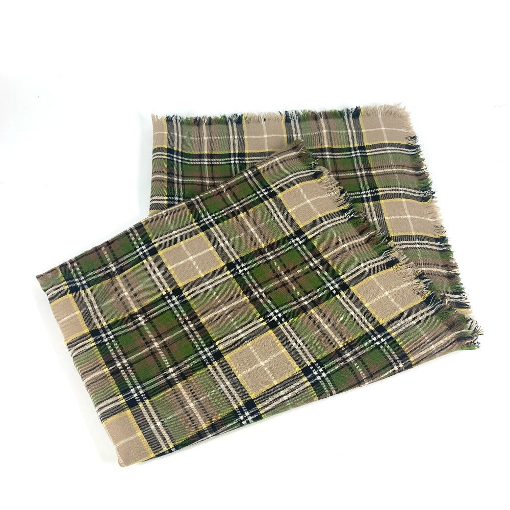 GUCCI shawl 620547 wool beige Check large format