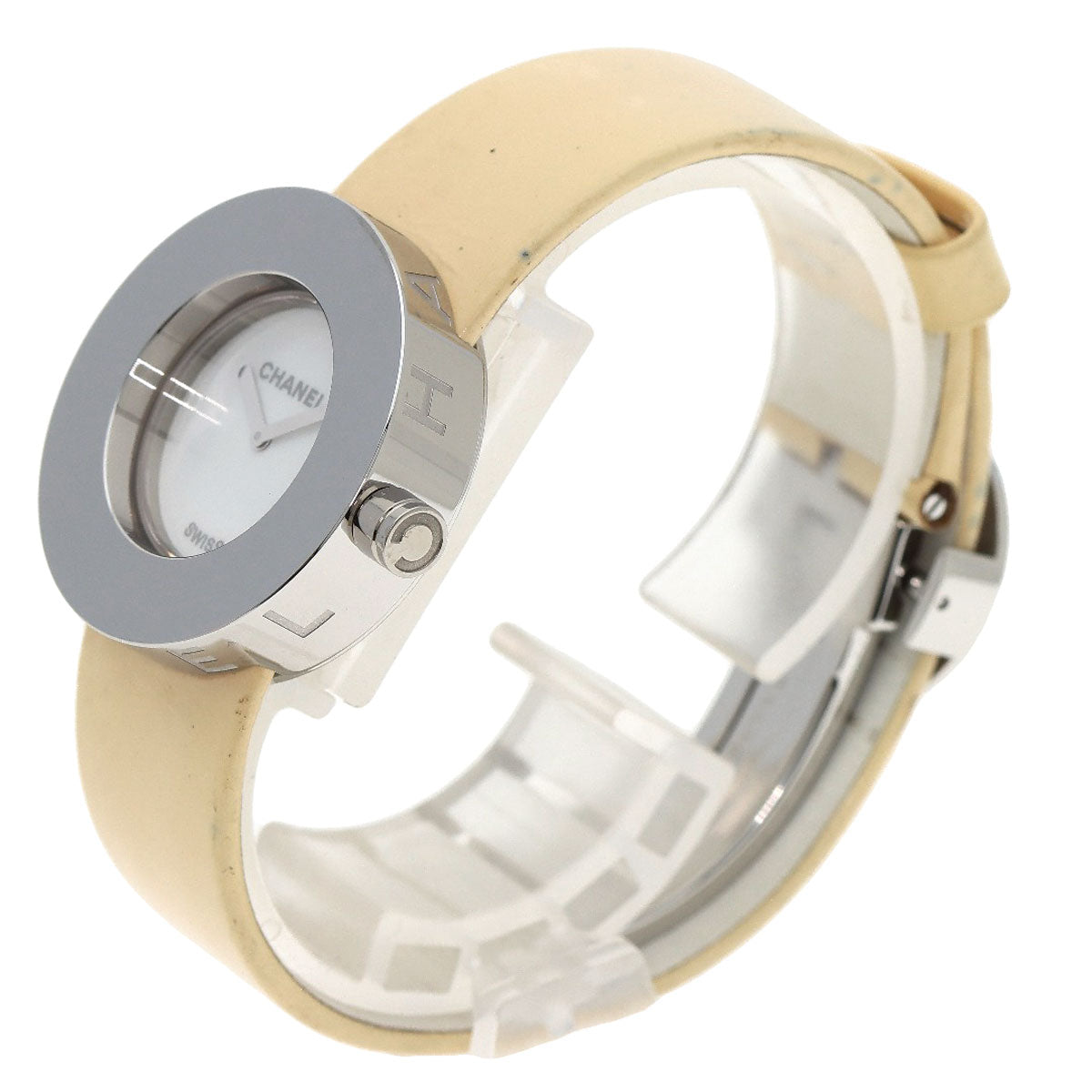 CHANEL Watches Quartz H0580 Stainless Steel, Enamel Silver La Ronde white dial Women