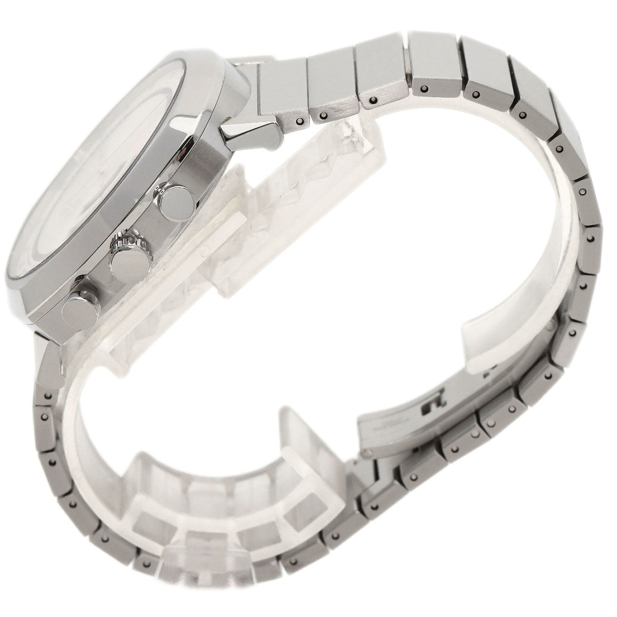 GUCCI Watches Quartz YA157302 Stainless Steel , Stainless Steel Silver Grip Chronograph Silver dial mens