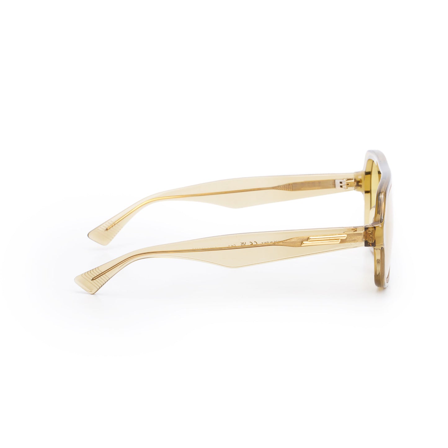 Bottega Veneta BV1217S Brown Transparent Acetate Square Sunglasses