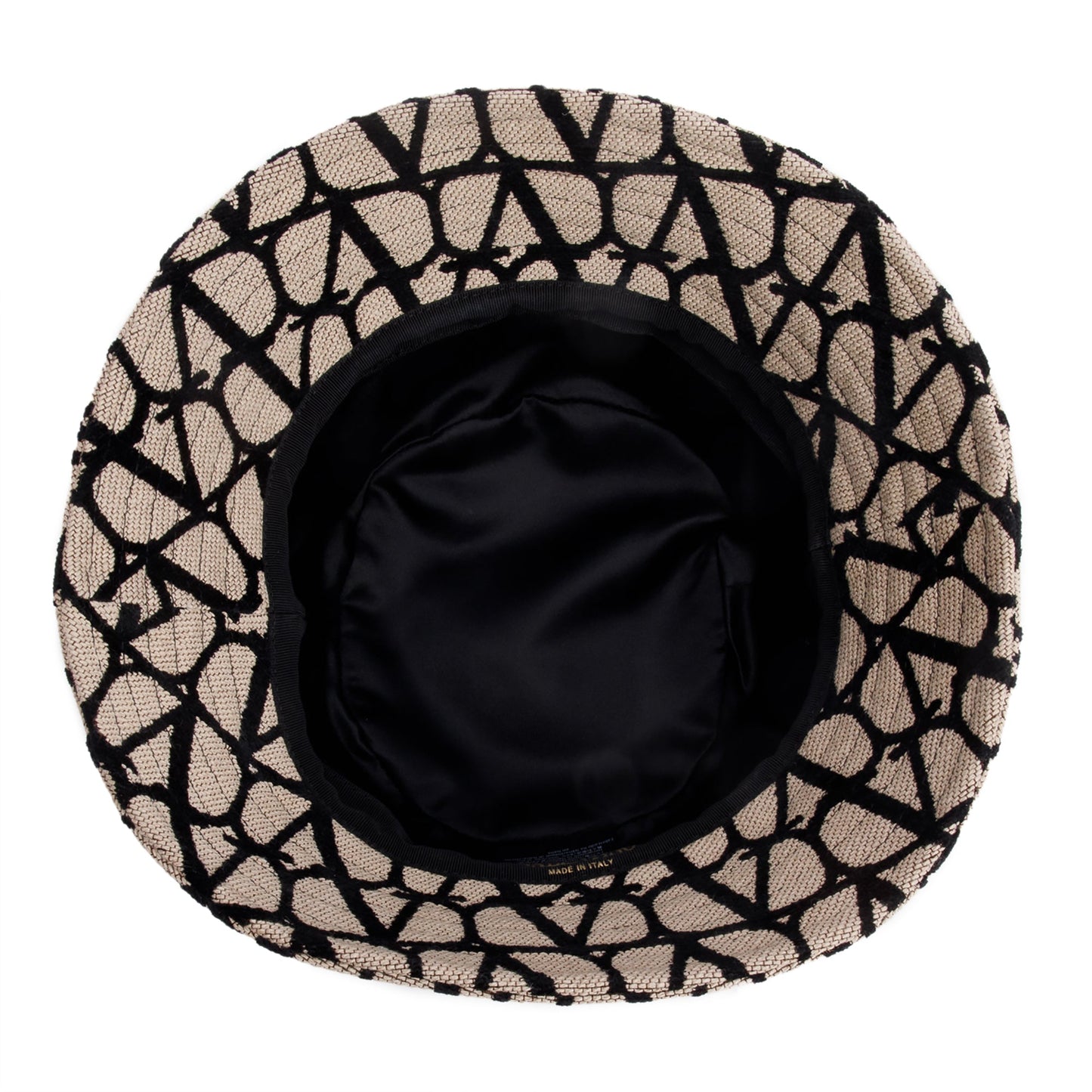Valentino Beige/Black Iconographe Canvs Bucket Hat