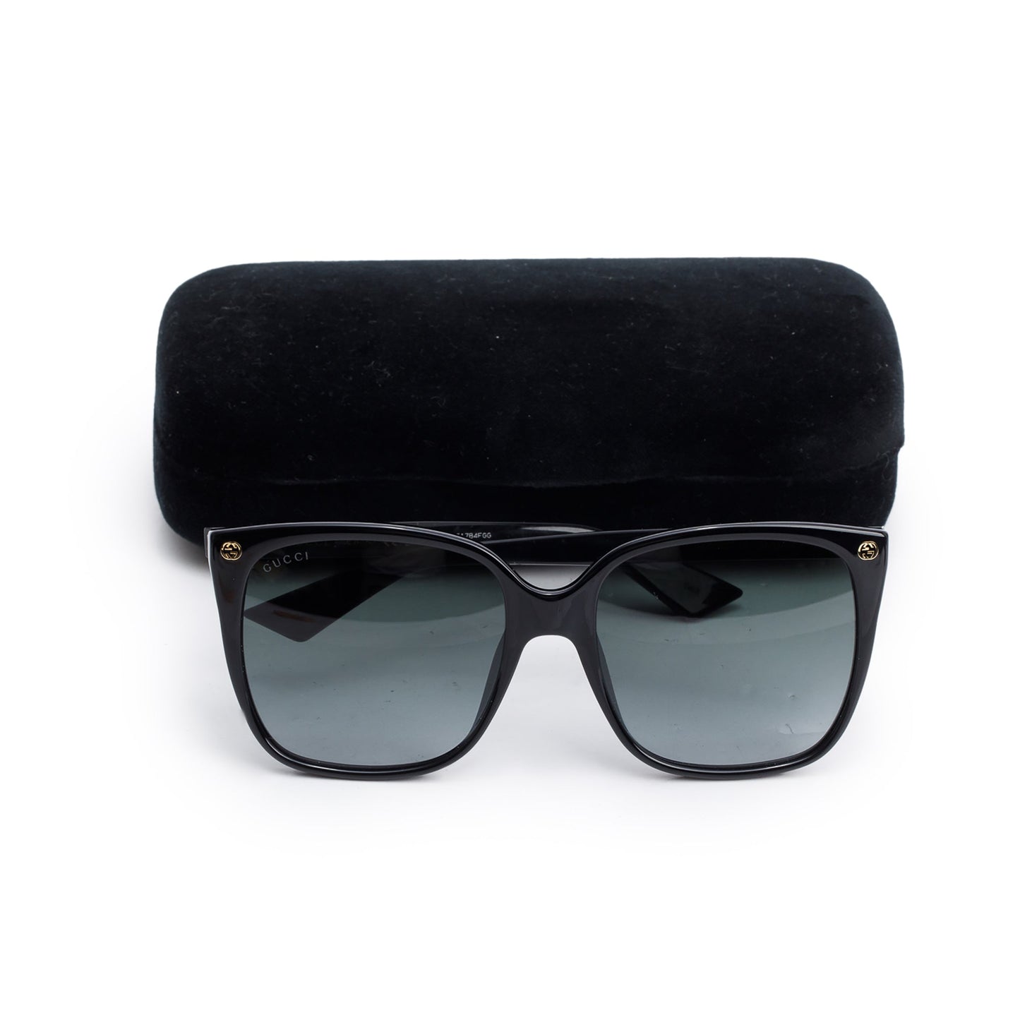 Gucci GG0022S Black Acetate Square Sunglasses