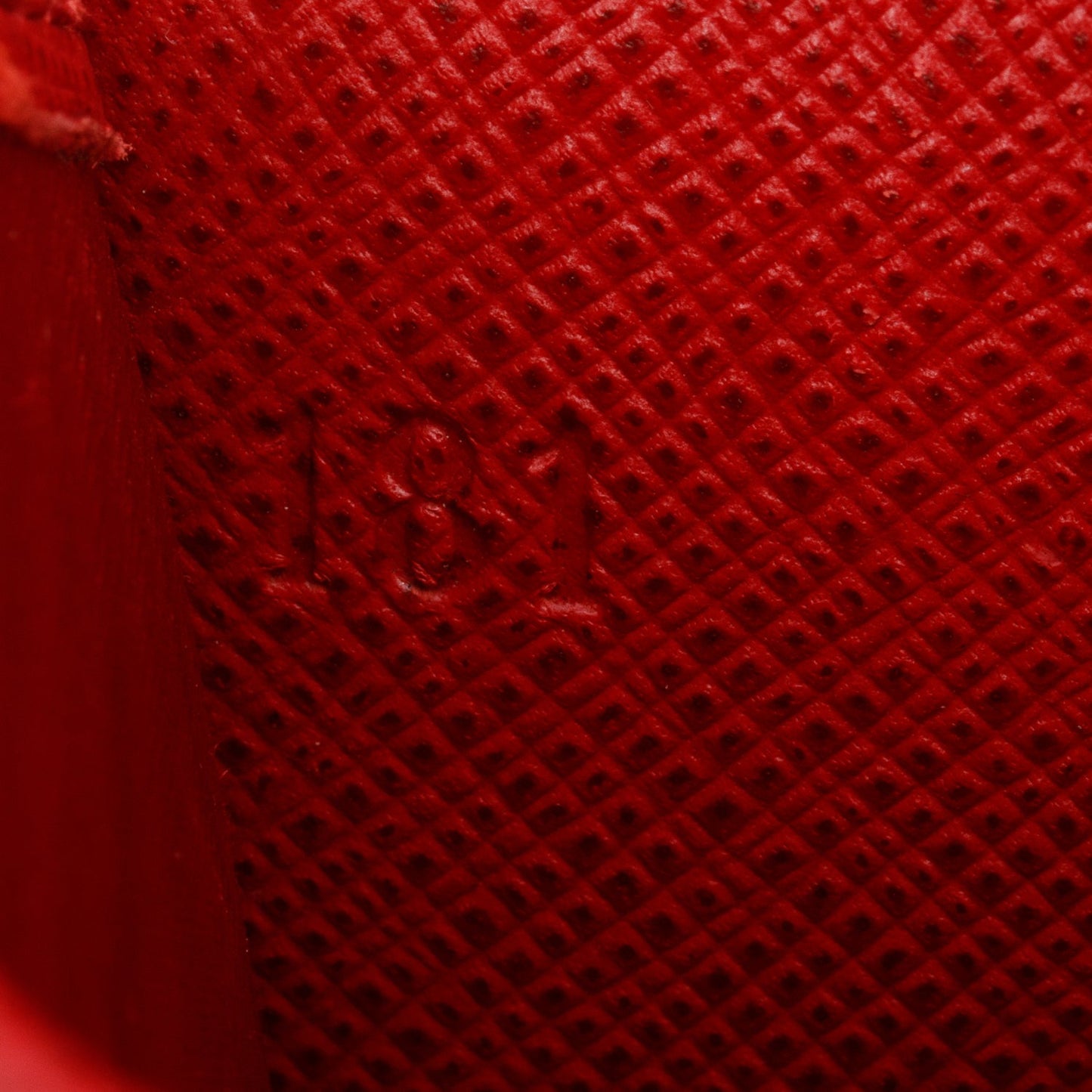 Prada Red Saffiano Metal Leather Hard Holder Flap Wallet