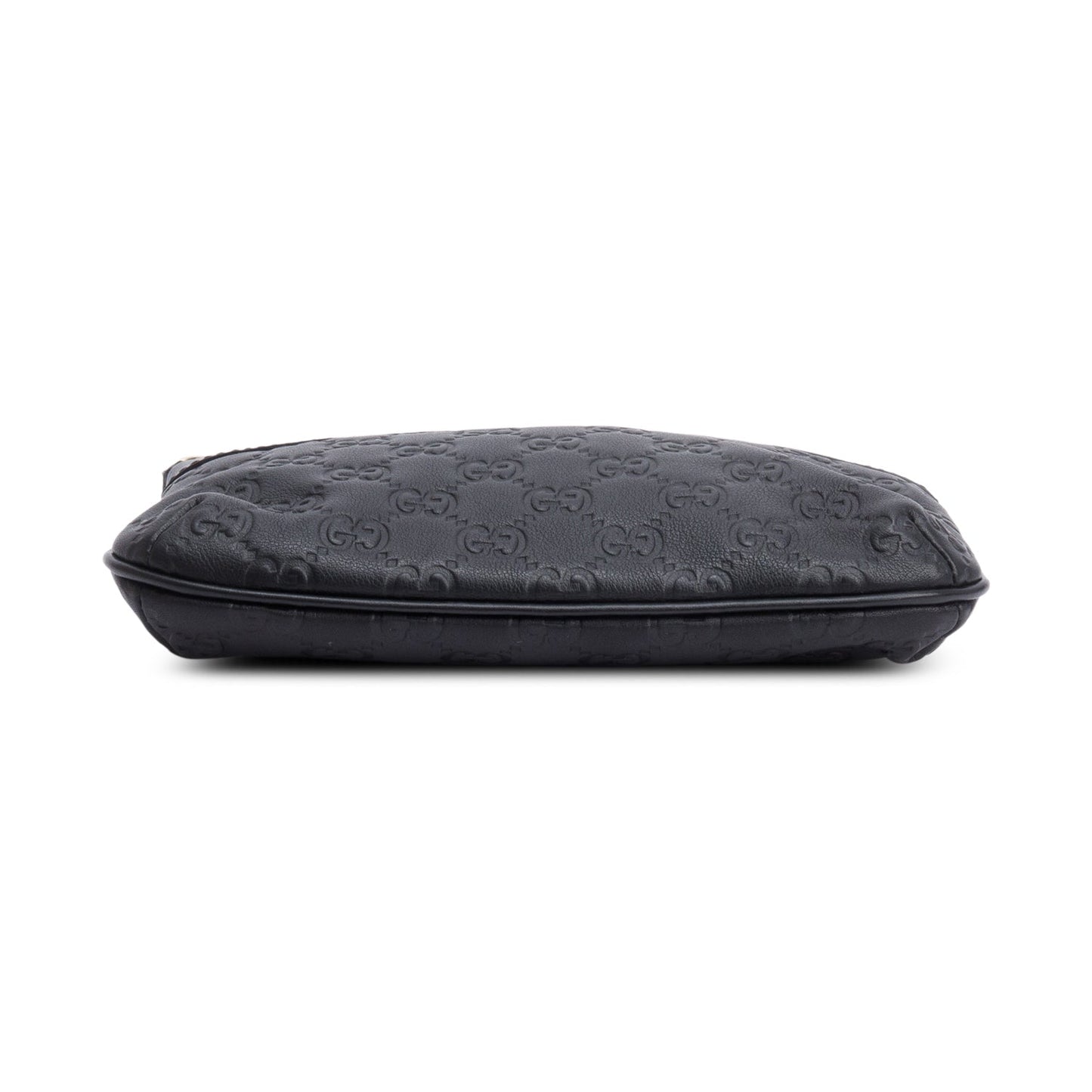 Gucci Black Signature Leather Wristlet