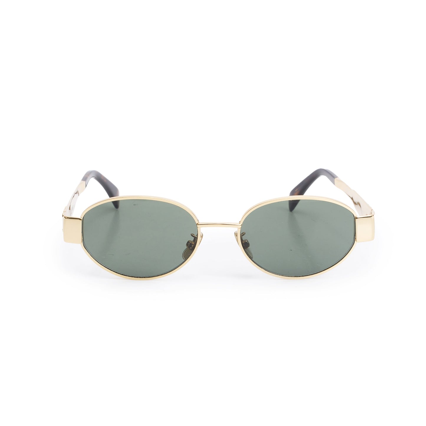 Celine CL40235U Gold Tone Triomphe Metal 01 Oval Sunglasses