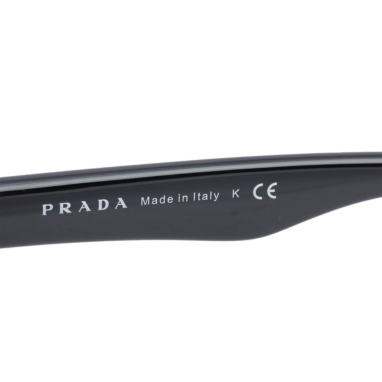 Prada SPR 19M Black Acetate Cat Eye Sunglasses