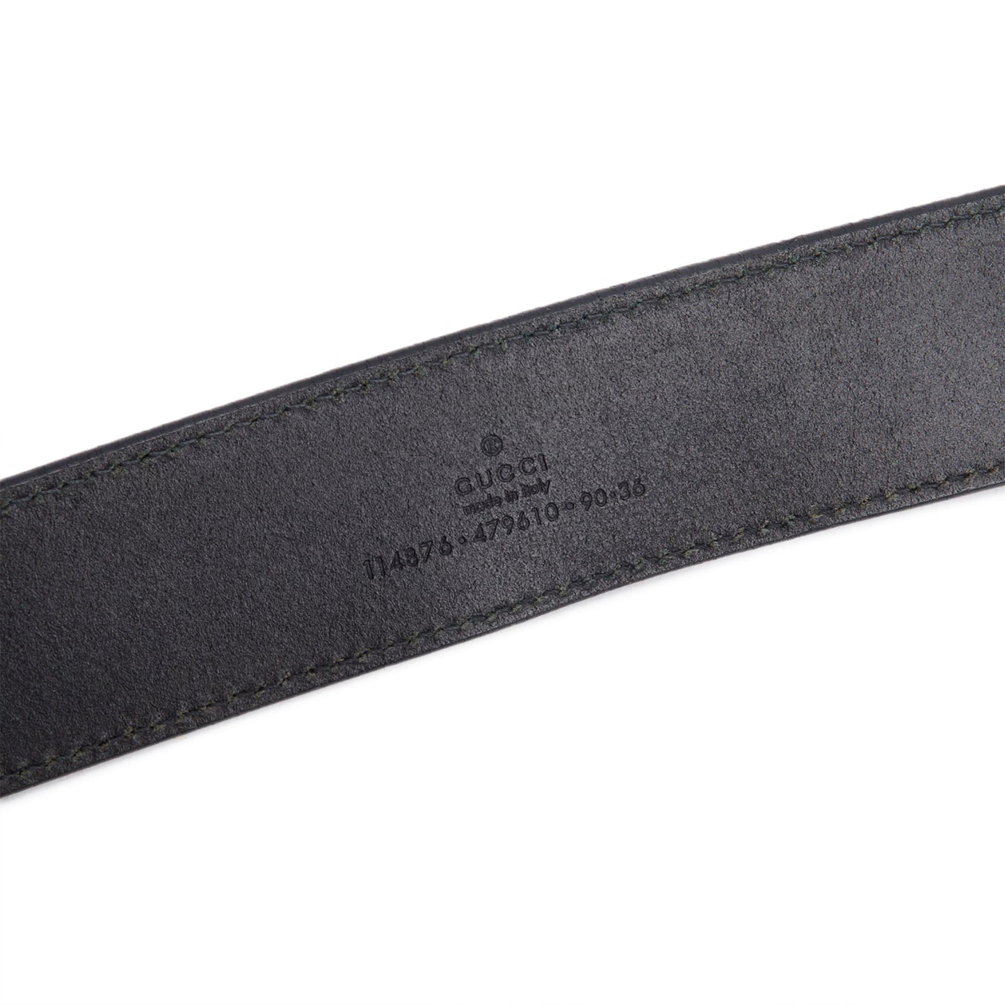 Gucci Black Leather Interlocking G Belt 90 36