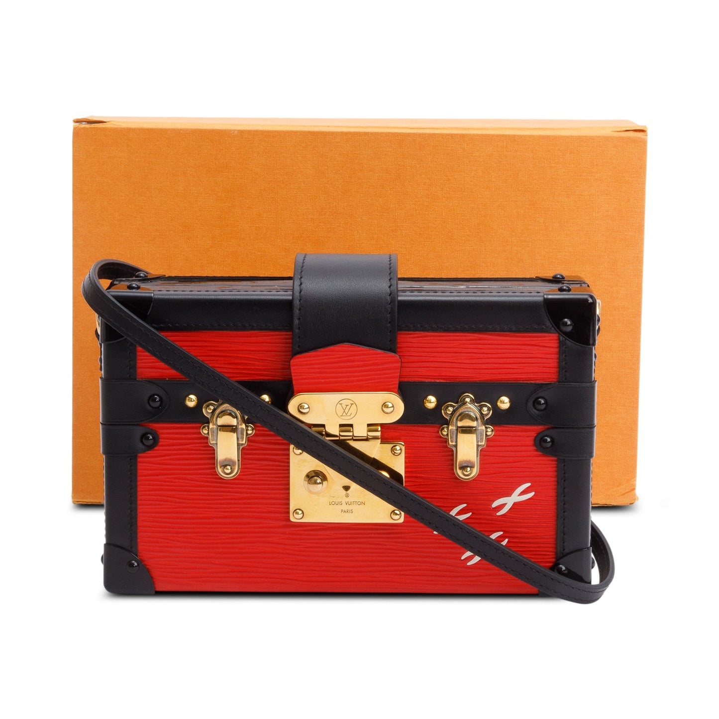 Louis Vuitton Red Epi Leather Petite Malle