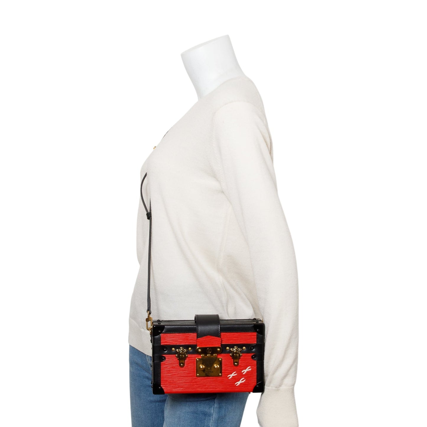 Louis Vuitton Red Epi Leather Petite Malle