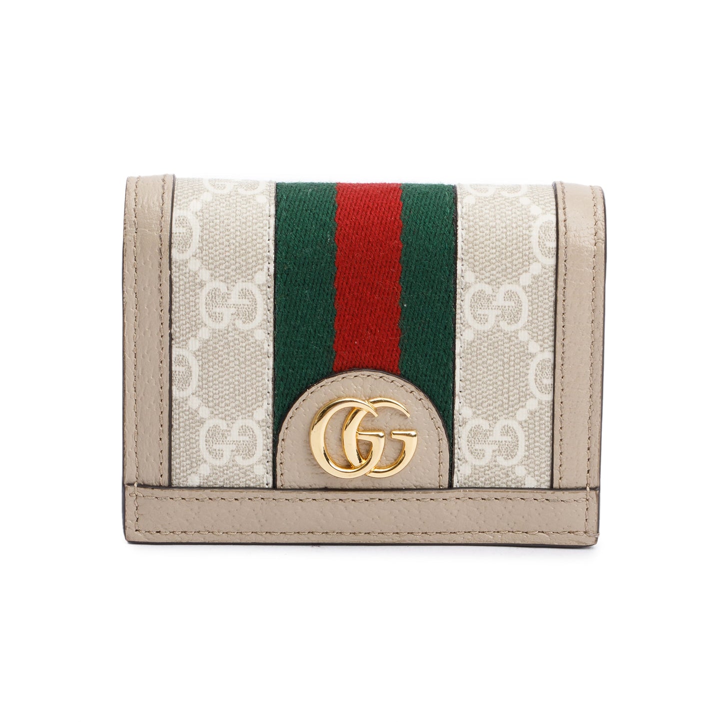 Gucci Beige Ophidia GG Supreme Canvas Card Case Wallet