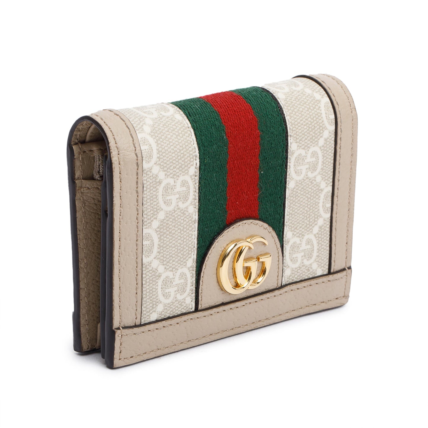 Gucci Beige Ophidia GG Supreme Canvas Card Case Wallet