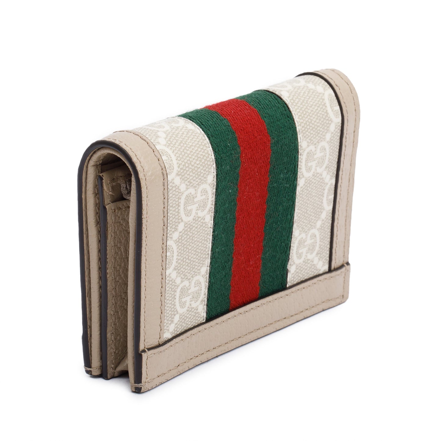 Gucci Beige Ophidia GG Supreme Canvas Card Case Wallet