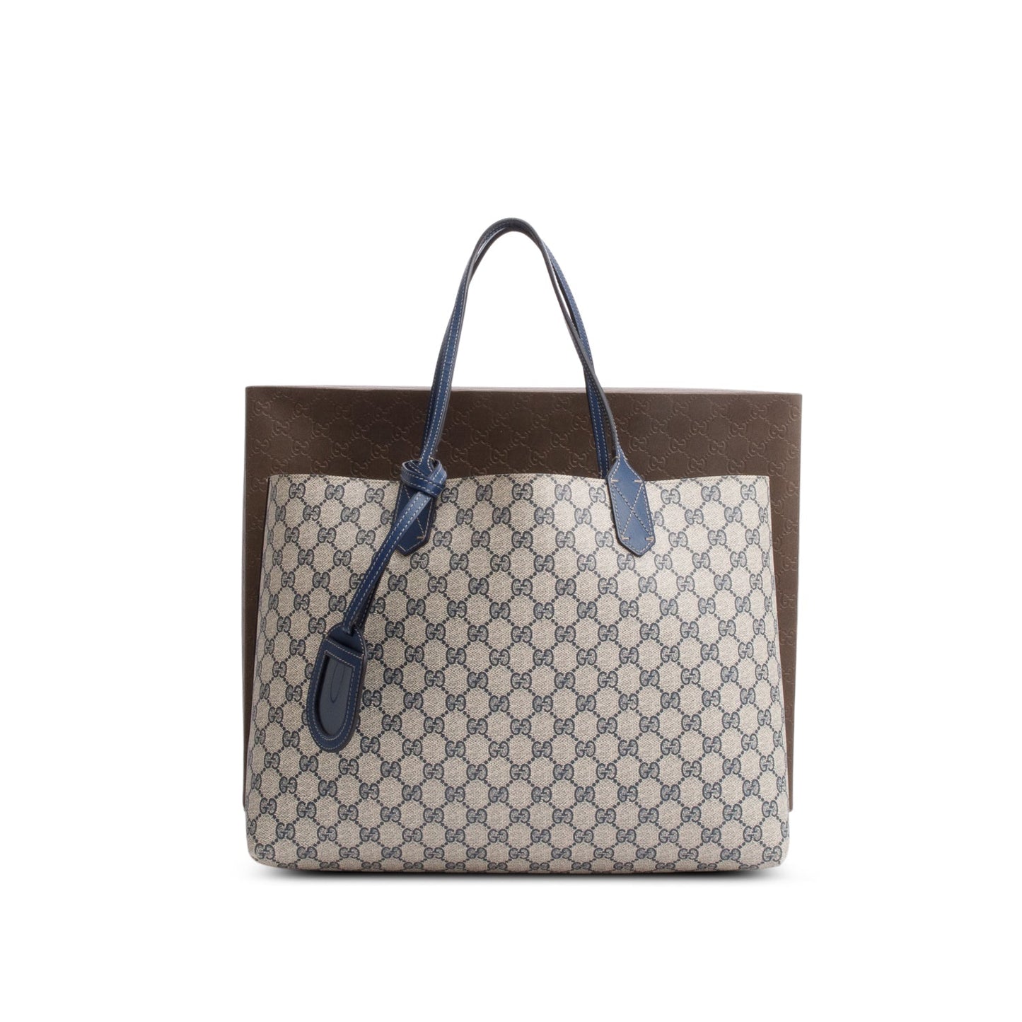 Gucci Blue GG Supreme Reversible Medium Tote