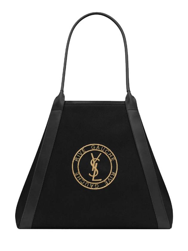 Luxury Saint Laurent Trending 2025 Rive Gauche Canvas Tote Bag Black