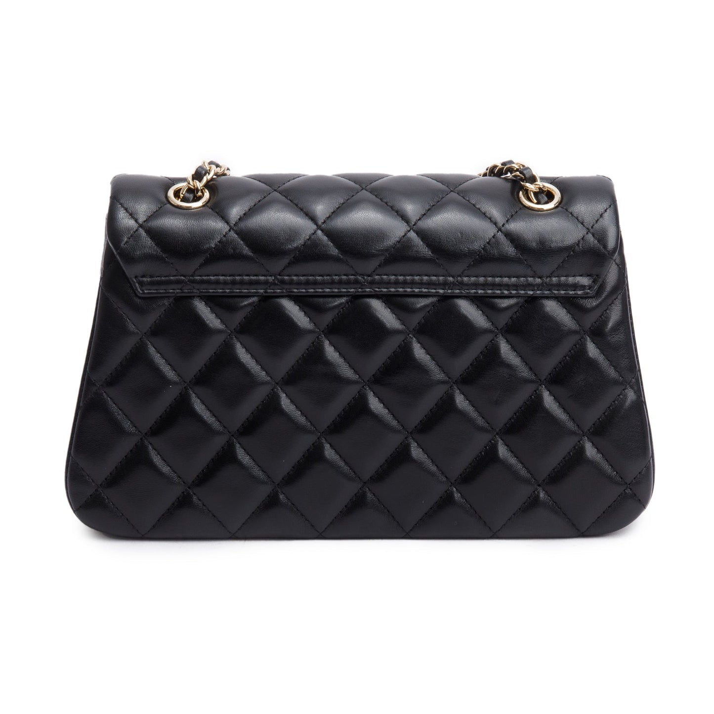 Chanel 2025 Black Quilted Lambskin Leather Small Flap Bag
