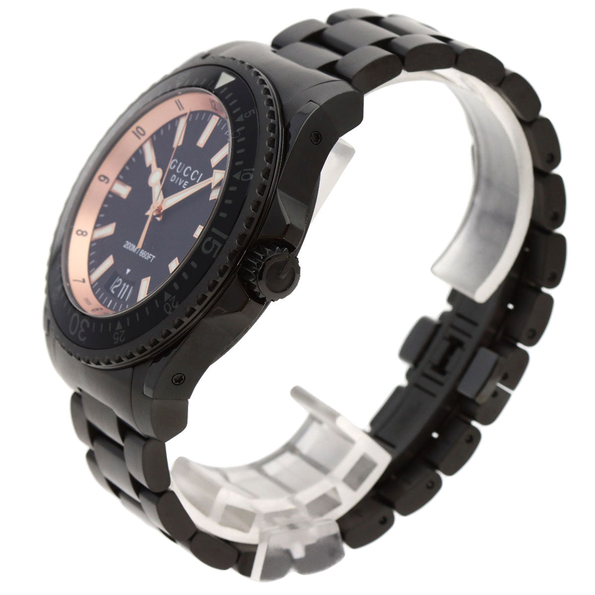 GUCCI Watches Quartz YA136.2 Stainless Steel black Dive black dial
