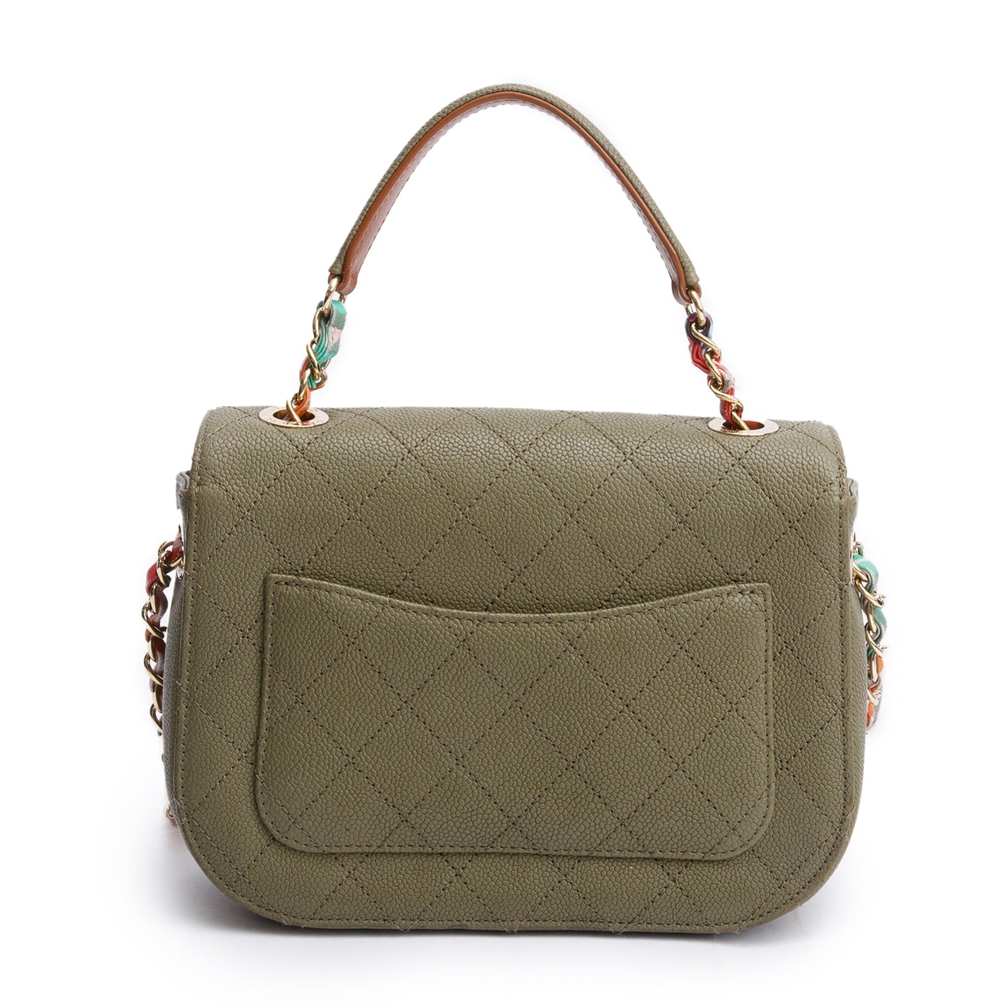 Chanel Green Caviar Paris-Cuba Thread Around Flap Bag