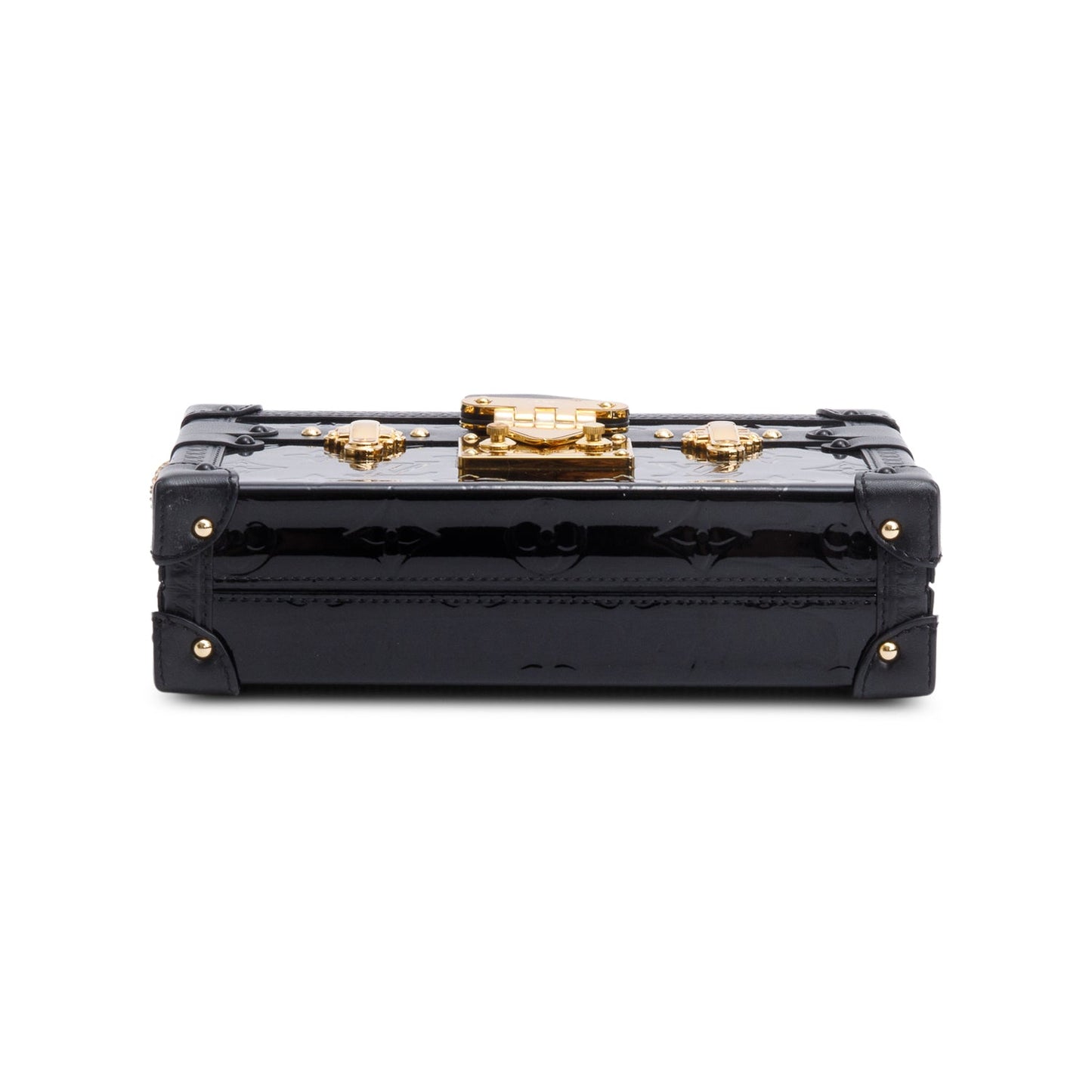 Louis Vuitton Black Monogram Vernis Petite Malle Bag