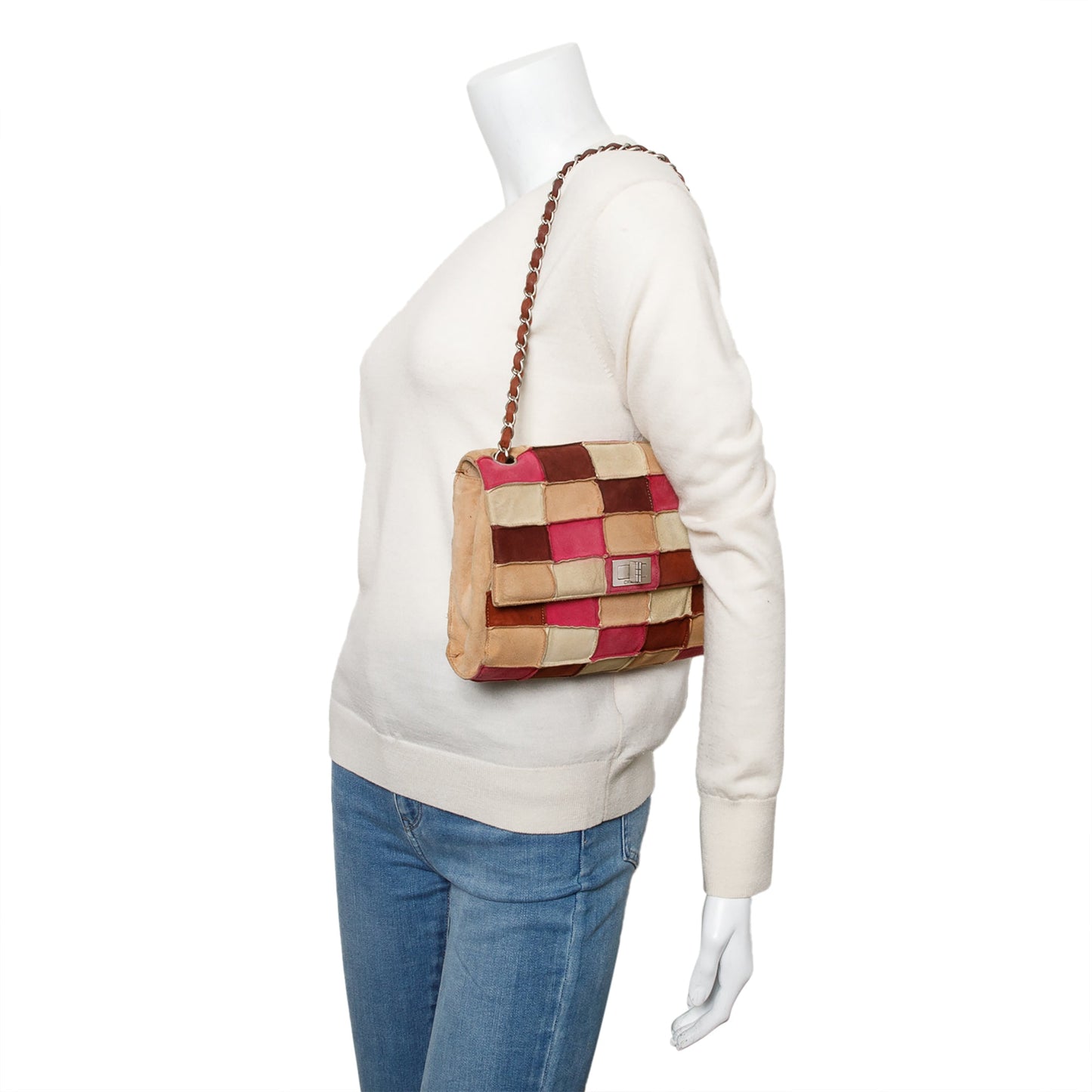 Chanel Multicolor Suede Patchwork Reissue Flap Bag