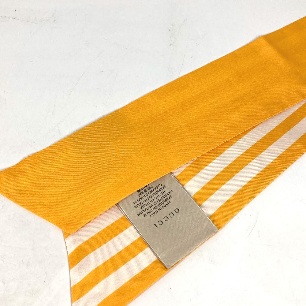 GUCCI scarf 703568 silk yellow bandeau scarf Adidas adidas collaboration Women