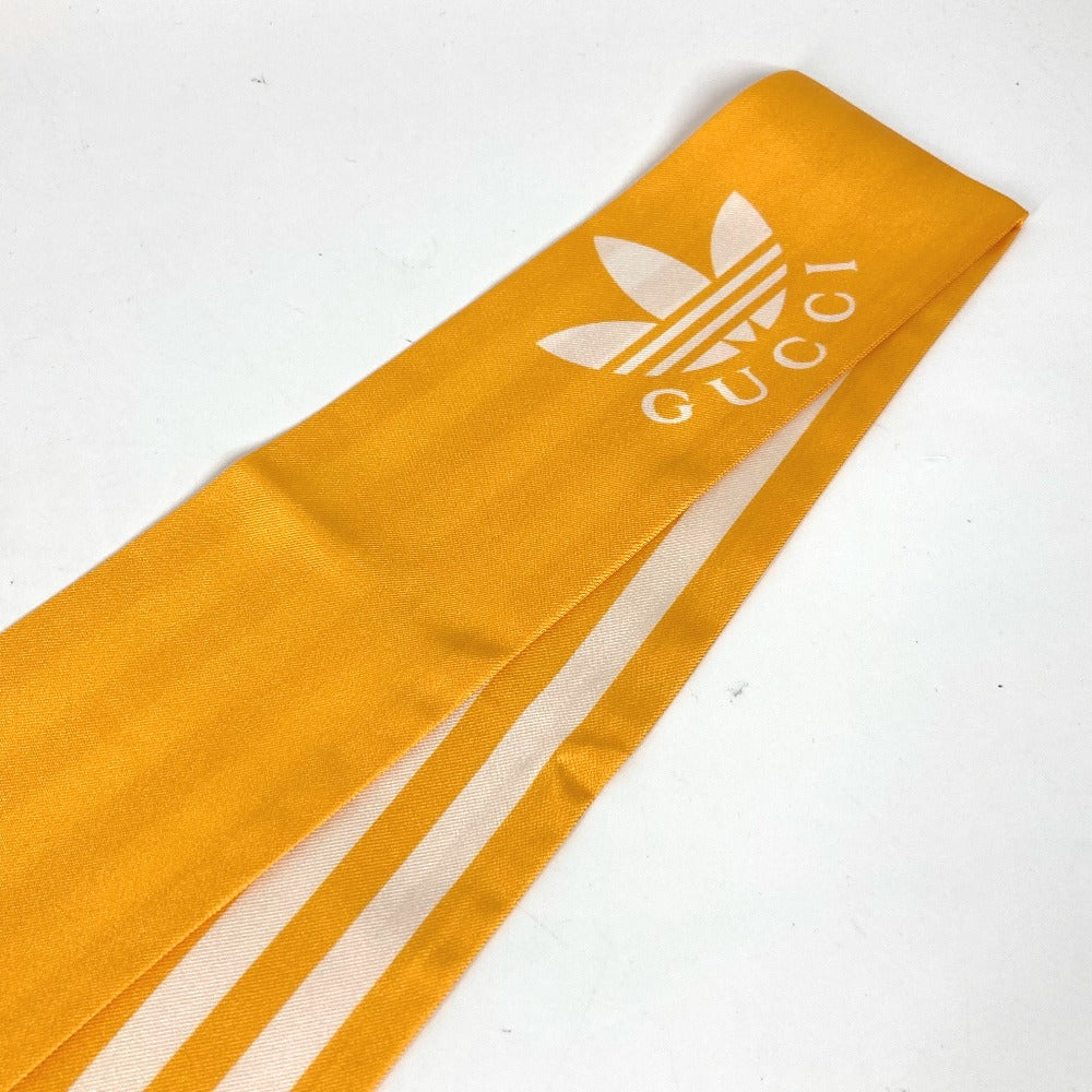 GUCCI scarf 703568 silk yellow bandeau scarf Adidas adidas collaboration Women