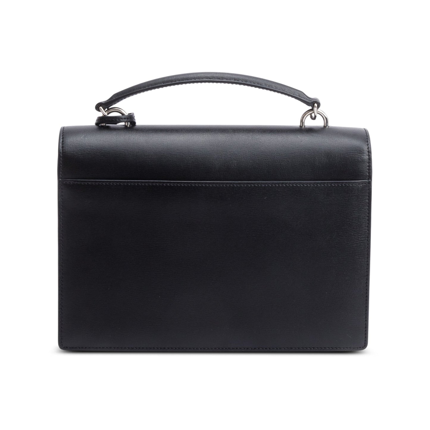 Saint Laurent Black Leather Sunset Top Handle Bag
