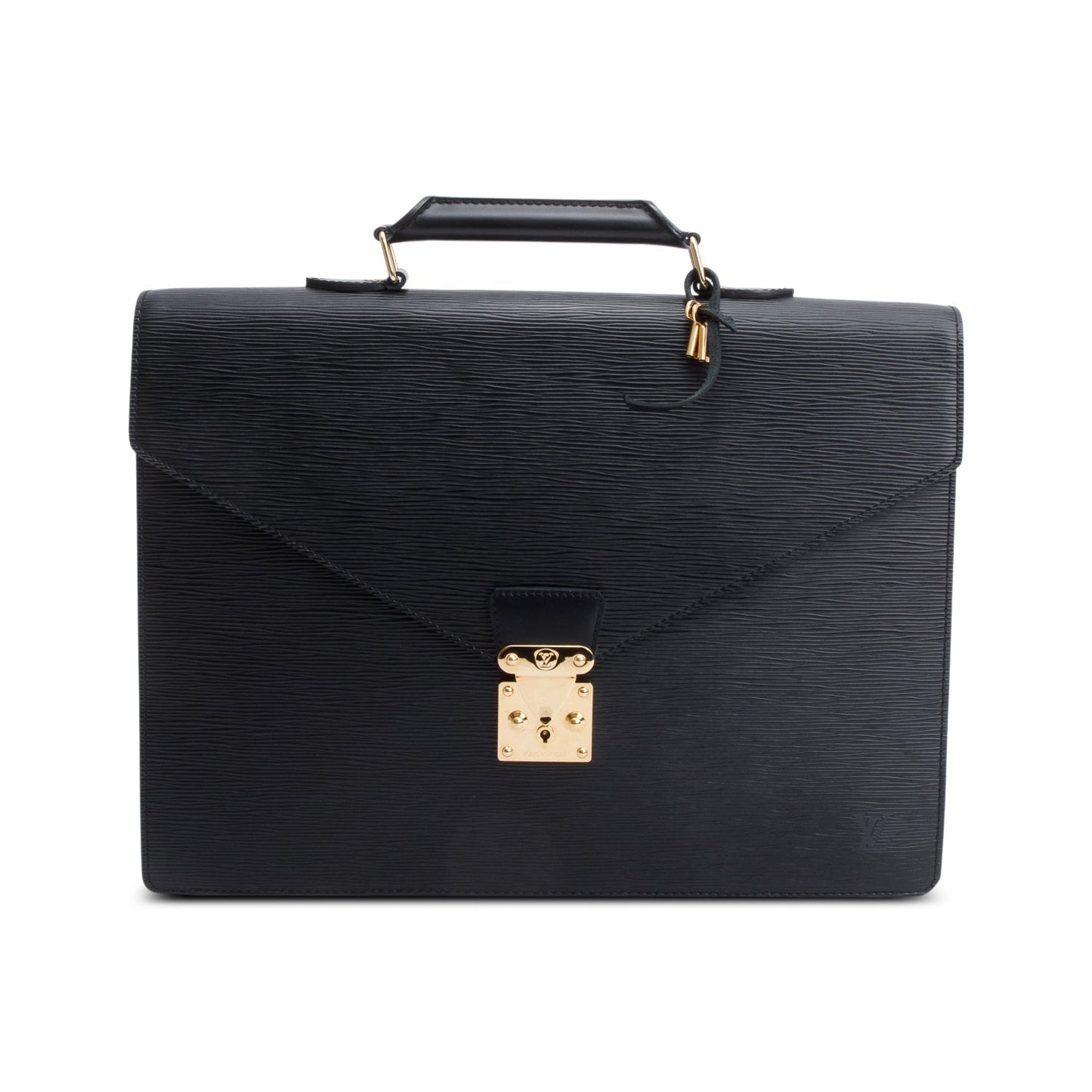 Louis Vuitton Black Epi Leather Serviette Ambassadeur Briefcase