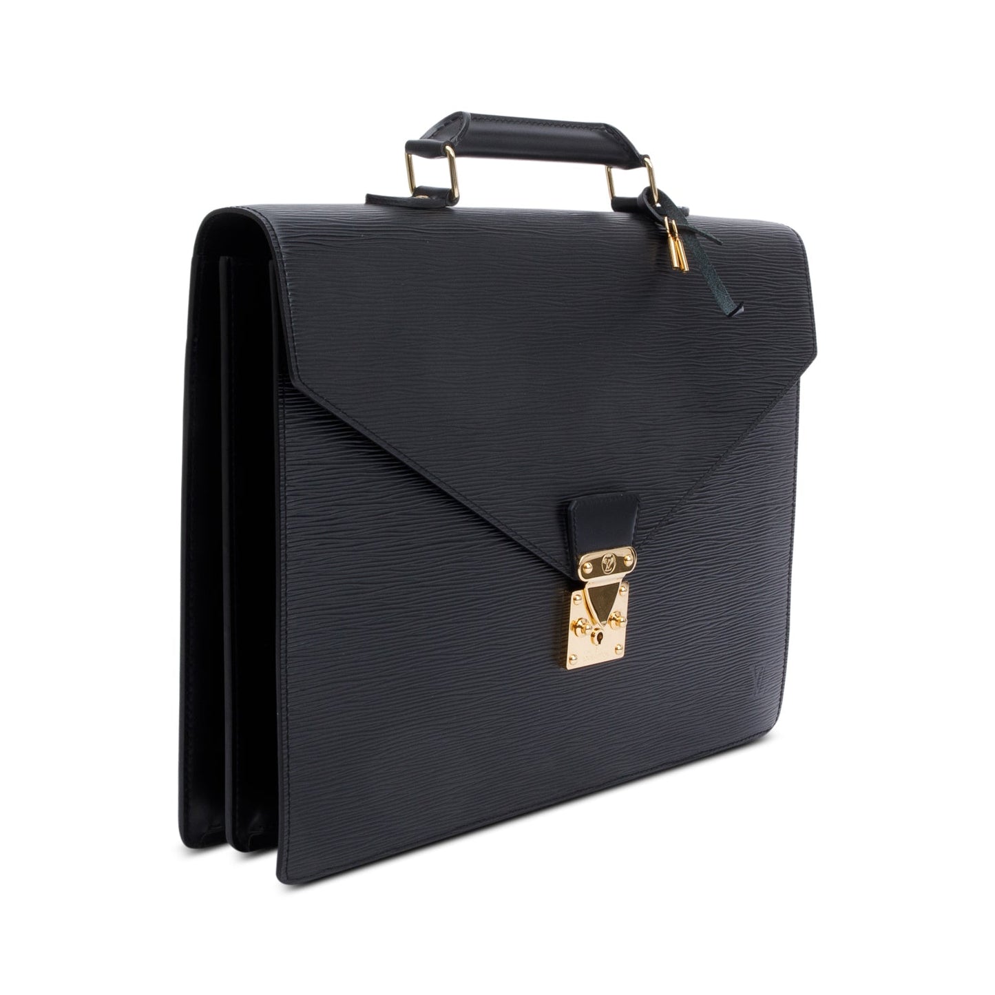 Louis Vuitton Black Epi Leather Serviette Ambassadeur Briefcase