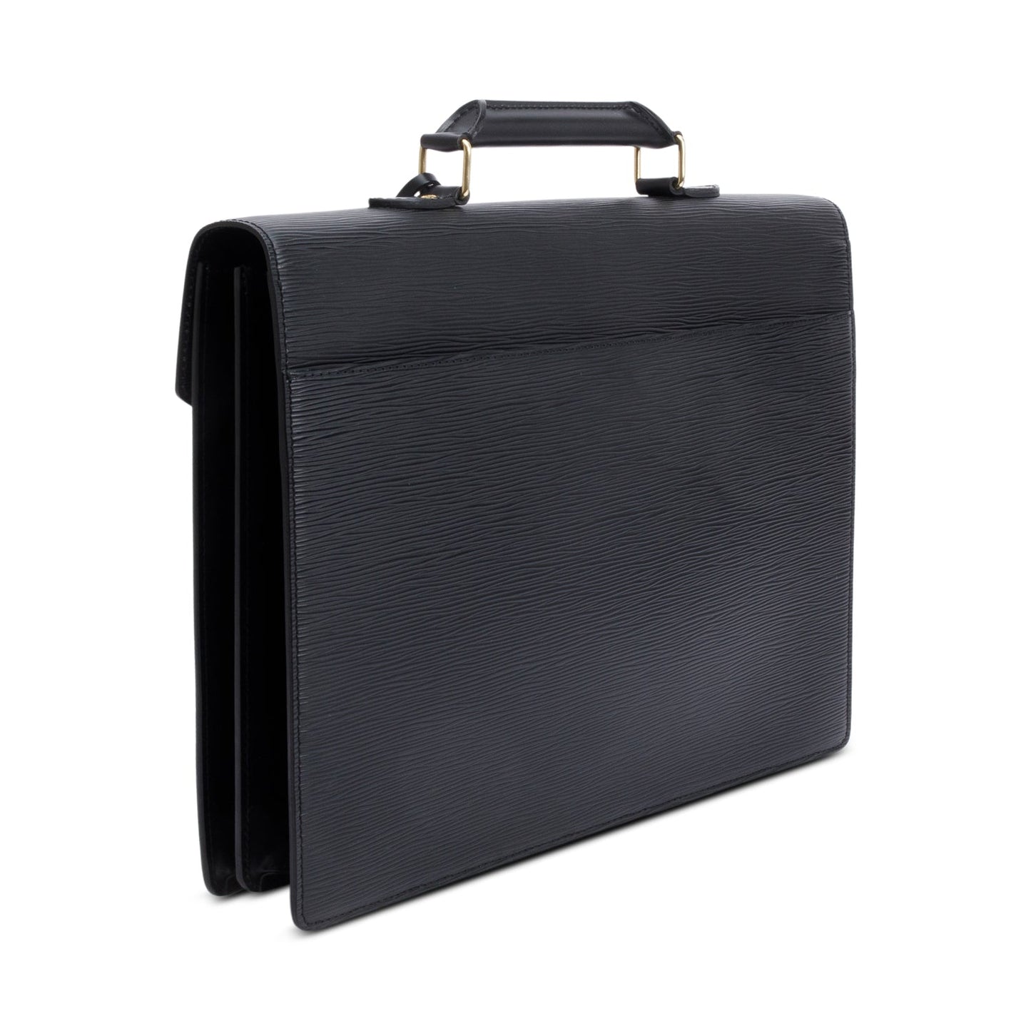 Louis Vuitton Black Epi Leather Serviette Ambassadeur Briefcase