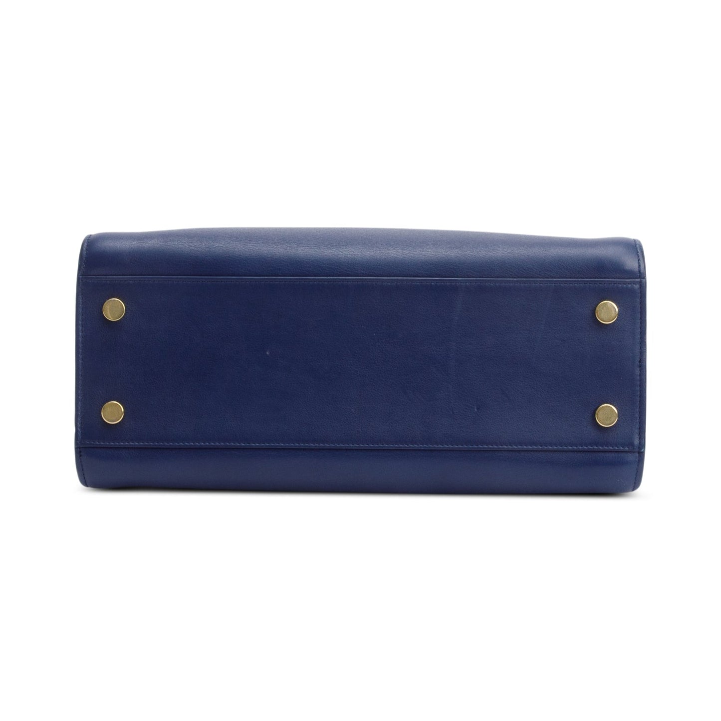 Saint Laurent Blue Leather Medium Chyc Cabas Tote Bag