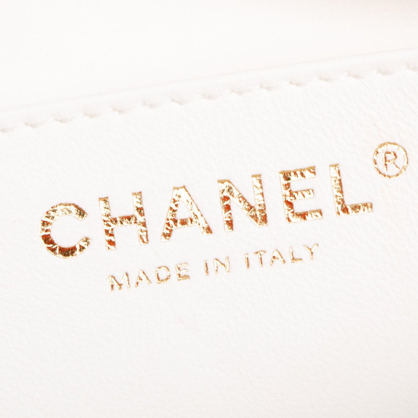 Chanel 2024 White Quilted Calfskin Leather Belt Bag